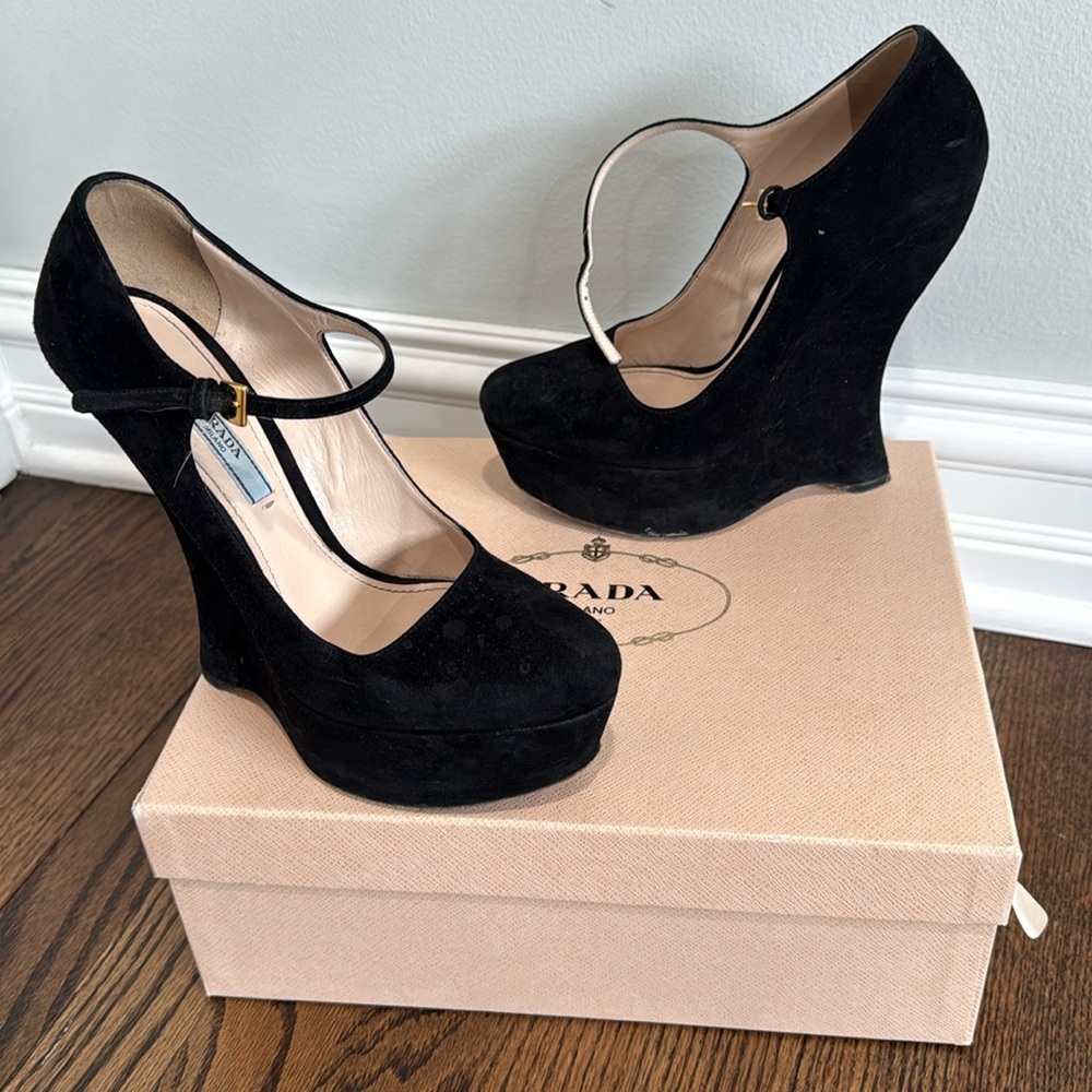 Prada MaryJane wedge